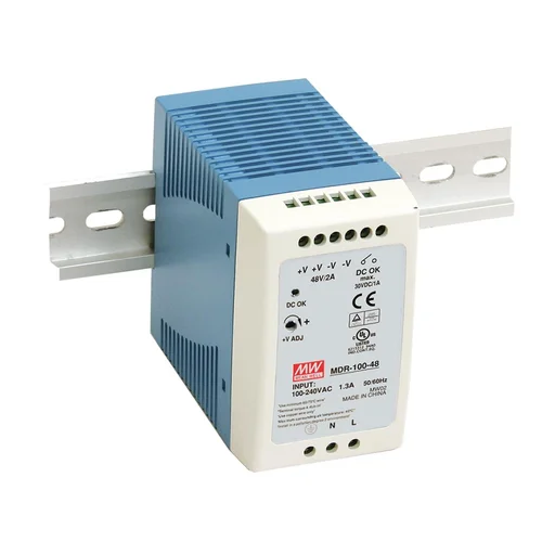 MDR-100-48 Компактный блок питания на DIN-рейку, 48В, 2А, 100Вт Mean Well MDR-100-48 Компактный блок питания на DIN-рейку, 48В, 2А, 100Вт Mean Well